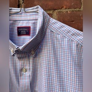 Men’s UNTUCKIT WRINKLE FREE PLAID SHIRT SZ MEDIUM
